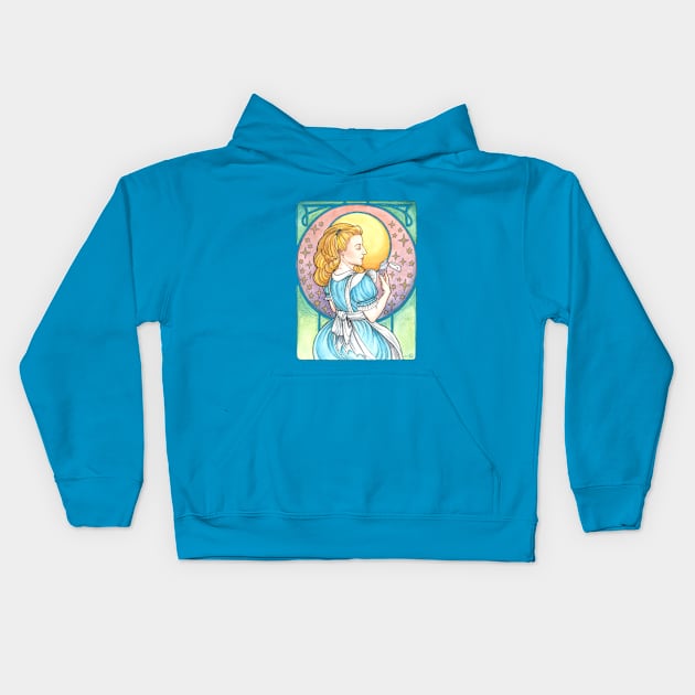 Alice Nouveau Kids Hoodie by ardenellennixon